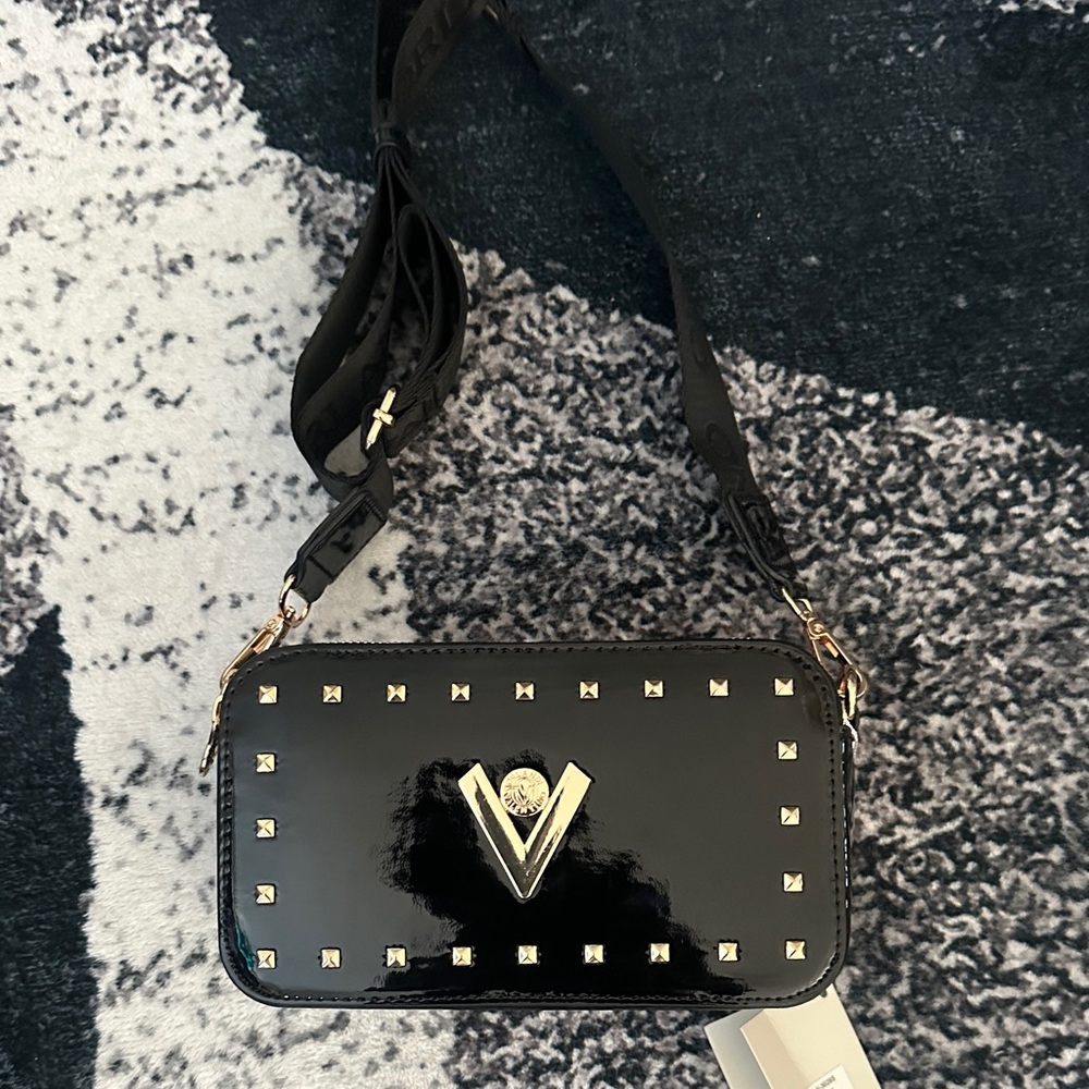 Valentino Black Studded Crossbody Bag